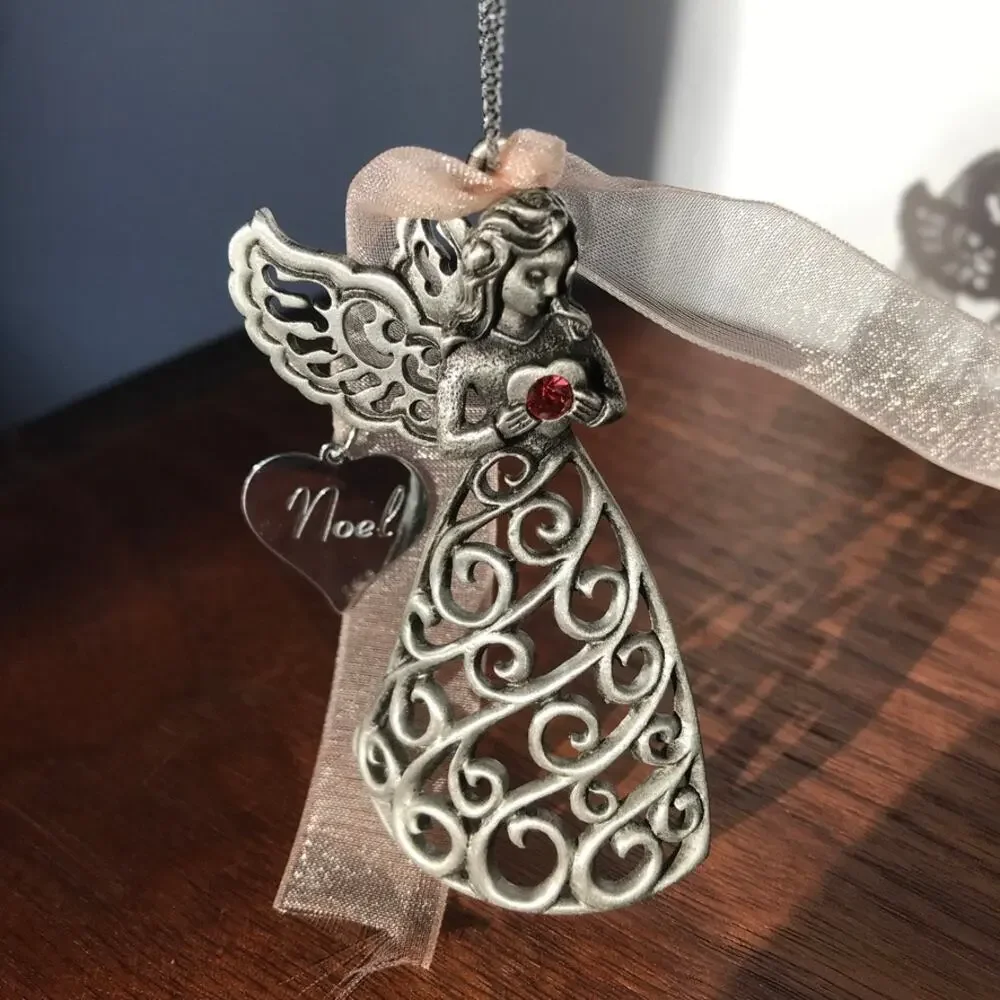 Gloria Duchin Angel of Light Noel Pewter and Swarovski Christmas Ornament